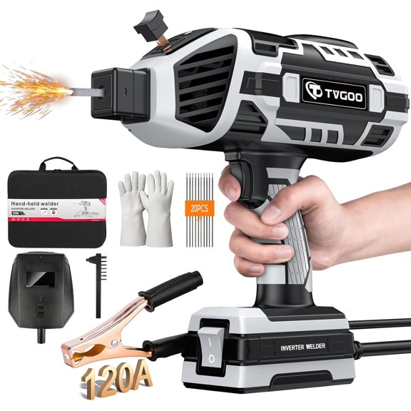 Portable Handheld Welding Machine - 110V IGBT Inverter Handheld Welder, 20-120A Portable ARC Welder, Hot Start & Anti-Stick for 3/32