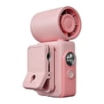 thumbnail image 1 of Portable Hands-Free Mini Fan with 4-Speed Turbos, Rechargeable Handheld Clip-On Design, 360° Adjustable Breeze, LED Display, Fast Charging for Travel, Outdoors, Office, and Events, 1 of 5