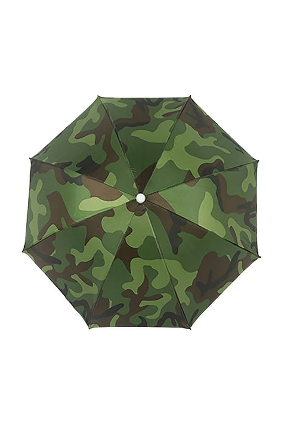 Portable Hands-Free Umbrella Hat for Outdoor Activities - 27" Sun & Rain Protection, UPF 40+, Lightweight Polyester, 7 Steel Ribs, Ideal for Fishing, Golf, Gardening (100g)