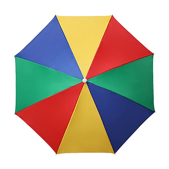 Portable Hands-Free Umbrella Hat for Outdoor Activities - 27" Sun & Rain Protection, UPF 40+, Lightweight Polyester, Foldable Design for Fishing, Golf, Gardening - Includes 1 Hat
