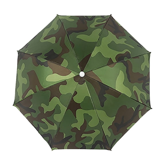 Portable Hands-Free Umbrella Hat for Outdoor Activities - 27" Sun & Rain Protection, UPF 40+, Lightweight Polyester, Foldable Design for Fishing, Golf, Gardening - Includes 1 Hat