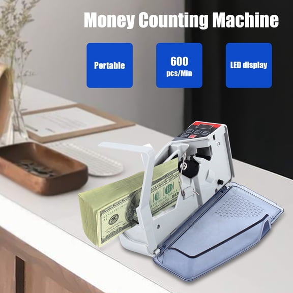 Portable Handy Bill Cash Money Count Machine Mini Banknote Currency Counter V40
