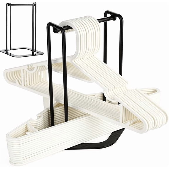 Portable Hanger Organizer Rack, Hanger Storage Stacker Holder Caddy for Closet Laundry Dry Cleaning Room