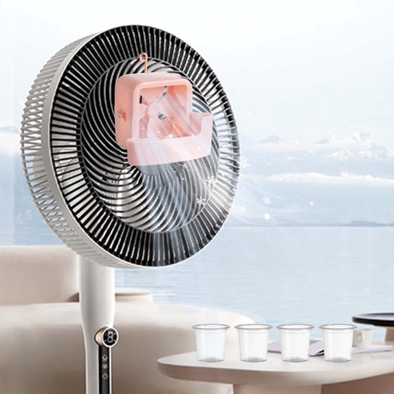 Portable Hanging Fan Auxiliary Tools No Drill Installation and Ice Cooling Technology Home Office Outdoor Use Energy Efficient Air Circulator Fan Refrigeration Household Floor Fan Desktop Fan
