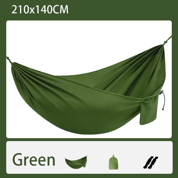 Portable Hanging Hammocks Single Person for Travel Beach Outdoor Camping Colorful High Strength Parachute Fabric Bed Storage Bag