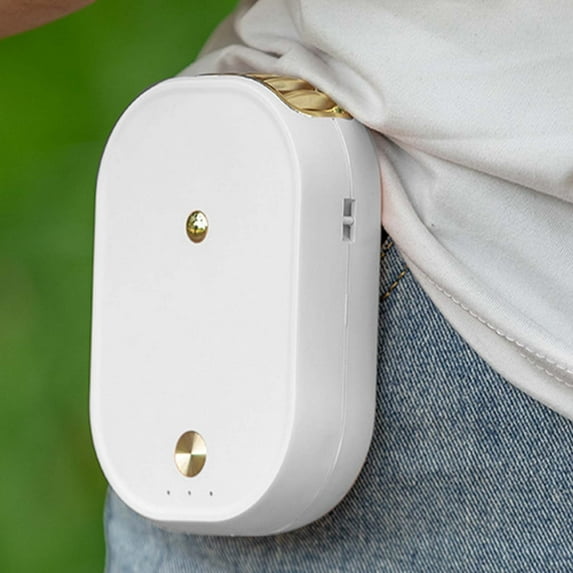 Portable Hanging Neck Fan Rechargeable Necklace Fan with Adjustable Lanyard 3 Speed Wearable Mini USB Personal Fan for Eyelash Women Kids Girls Men Outdoor Travel Camping Park (White)