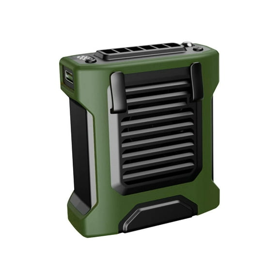 Portable Hanging Waist Fan, Adjustable Speed Personal Cooling Device, 4000mAh Power Bank with Flashlight, Lightweight Bladeless Design for Outdoor Use and Construction Work