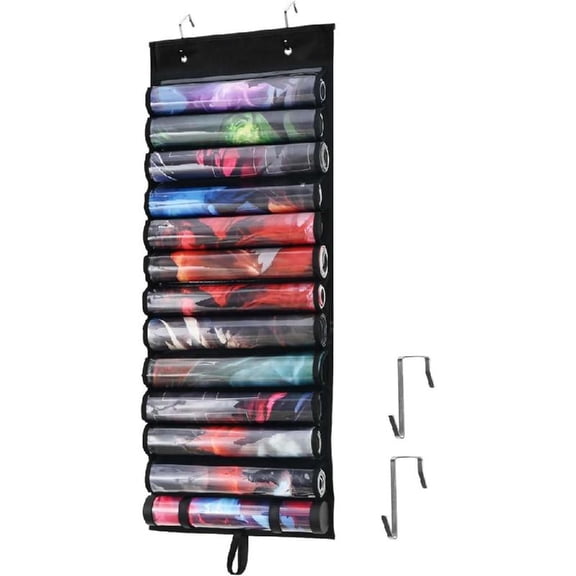 Portable Hanging for Tabletop Games Storage with Multiple Compartments for Mats, Dices