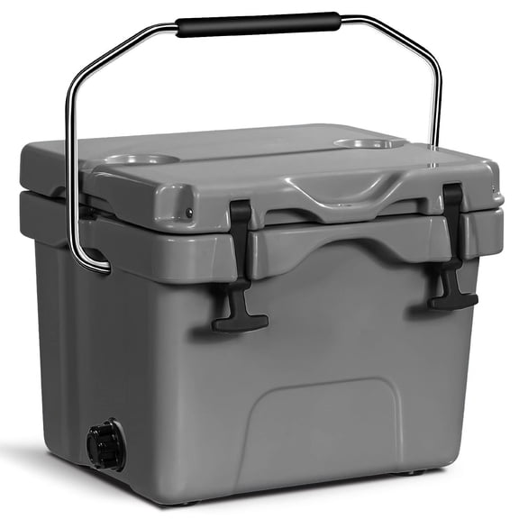 Portable Hard Cooler 16 Quart, 24 Can Insulated Ice Chest with 3-5 Days Ice Retention, Heavy Duty Handle for Camping Fishing Picnic Outdoor Travel