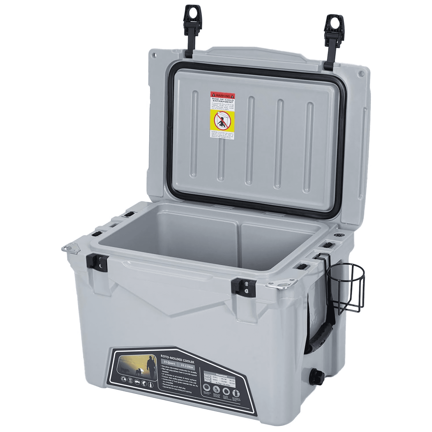 Portable Hard Cooler Heavy-Duty Insulated Ice Chest Box with Handle for Keeps Ice Up to 5 Days,Ideal for Travel,Camping, Beach,and Outdoor Adventures
