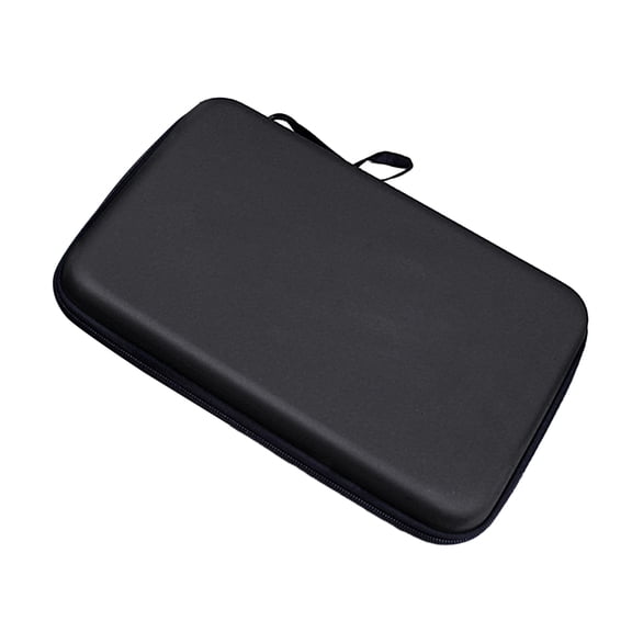 Portable Hard Table Tennis Bag Square Pingpong Paddle Storage Bag Waterproof Zipper Handbag Holds 2 Rackets