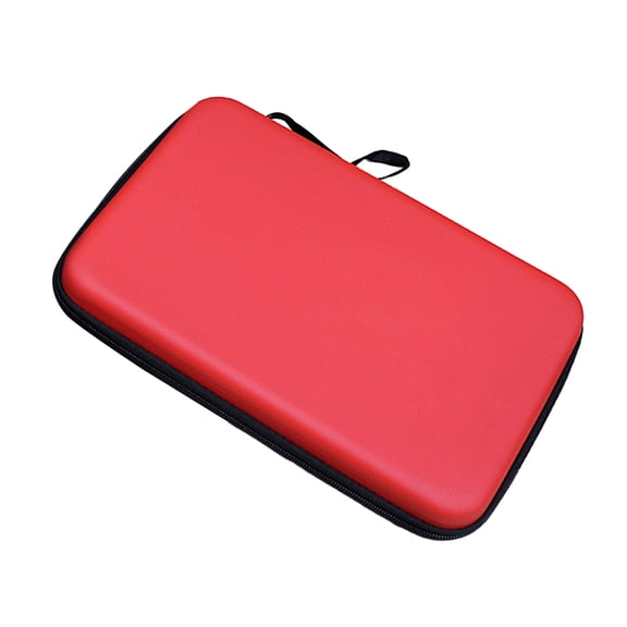 Portable Hard Table Tennis Bag Square Pingpong Paddle Storage Bag Waterproof Zipper Handbag Holds 2 Rackets