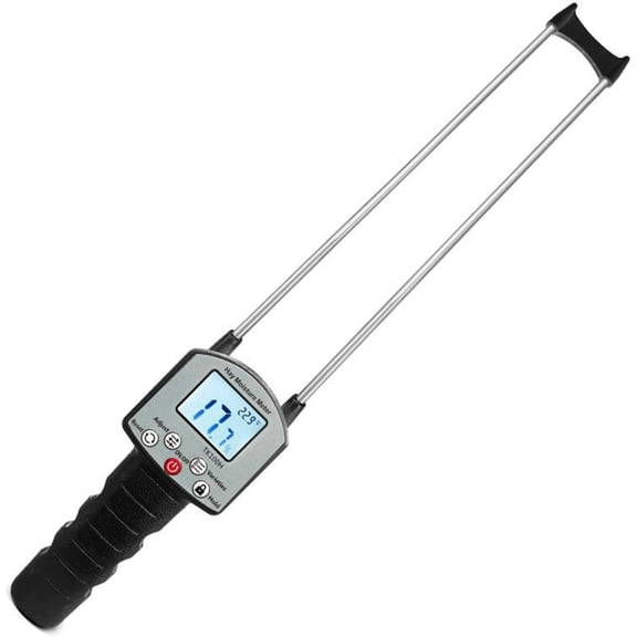 Portable Hay Moisture Meter, High Precision Hay Bale Moisture Tester with Probe, for Fast and Accurate Moisture Measurements, for Forage, Leymus Chinensis, Pennisetum Hydridum
