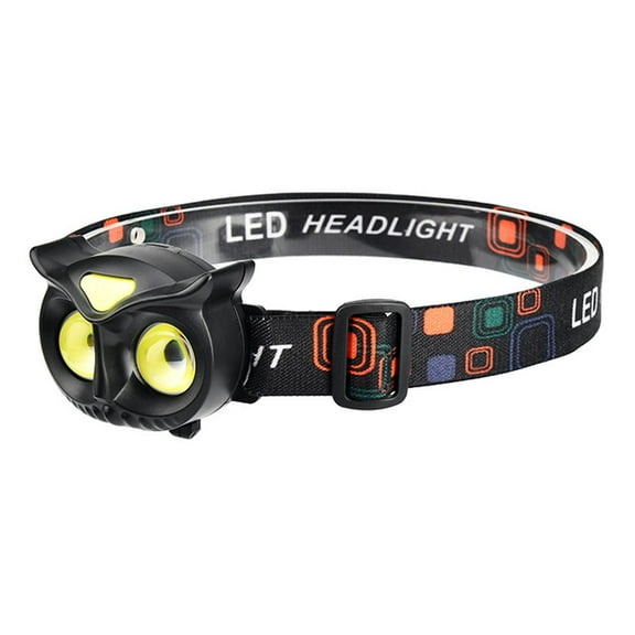 Portable Head Light LED Headlamp USB Rechargeable Head Torch Lamp Emergency Outdoor Cycling Camping Fishing Flashlight Light owl Dog camping headlight Headlamp Hiking,Running Cycling, Adults L