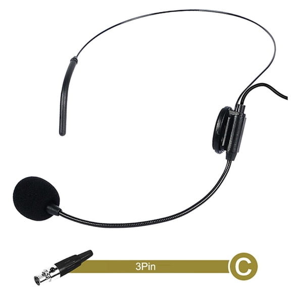 Portable Headset Microphone 3.5mm Wired Mini Lightweight Adjustable for Teaching Speech Lecture Meeting
