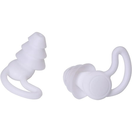 Portable Hearing Protection Ear Plugs for Concerts, oise Reduction Earplugs Reusable Swimming Sleeping Silicone Silent Ear Plugs for Work, Studying White