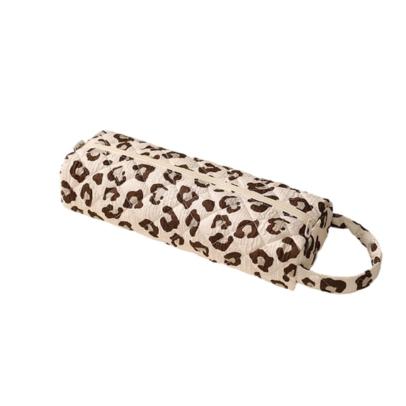 Portable Heat Tool Organizer Bag With Heat Resistant Mat And Hanger, Travel Pouch For Hair Straightener Curler Cosmetics Toiletries Hair Care Accessories, C1 Pc Leopard Print