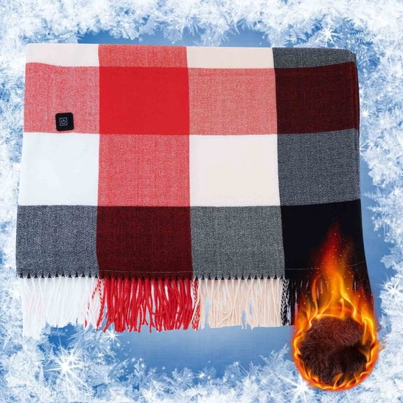 Portable Heated Blanket USB-Powered - Machine Washable Warming Wrap for Couches/Beds/Desks