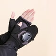 thumbnail image 1 of Portable Heated Gloves, 3-Second Instant Smart Thermostatic Electric Rechargeable Heated Fingerless Gloves for Women Men with Digital Display, Work, Cycling, Skiing, Outdoor, Snow Black Free, 1 of 3