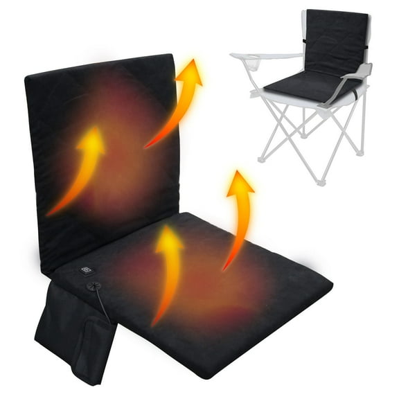 Portable Heated Seat Cushion With 3 Adjustable Heat Modes, Usb-Powered Foldable Memory Foam Heated Chair Pad For Indoor Outdoor Use, Comfortable Suede Fabric With Elastic Band