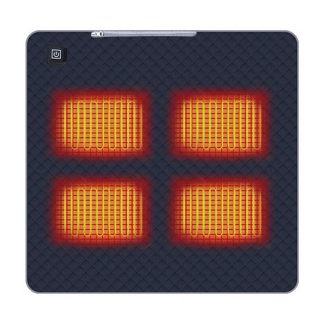 Portable Heated Seat Cushion, Heated Pad for Office Chair, Square Heating Pad, Universal Seat Warmer Heating Seat Pad for Outdoor Stadium Bleacher Camping Home Office Chair (Navy)