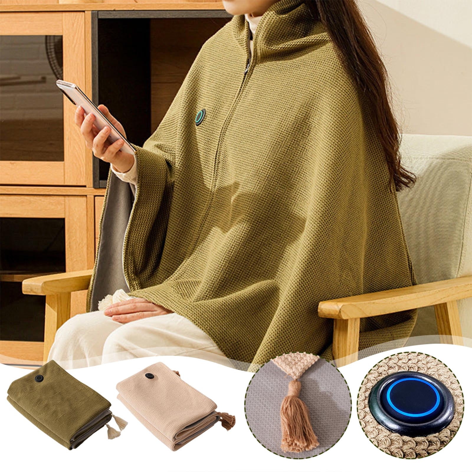 heated shawl for office