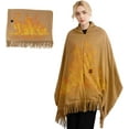 thumbnail image 1 of Portable Heated Shawl Wraps for Women, Battery Operated Heated Blanket with 3 Temperature Settings, Fast Heating Wearable Shawl, USB Charging, Size 78x27in for Indoor Outdoor Use (Camel), 1 of 9