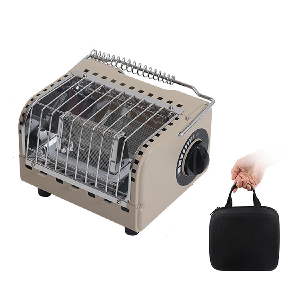 Portable Heater Camping Stove, Adjustable Temperature Outdoor Camping Heating Cooking Stove with Insulated Shelf & Handle, 3 in 1 Hands Warmer Equipment for Tent, Fishing, Hiking