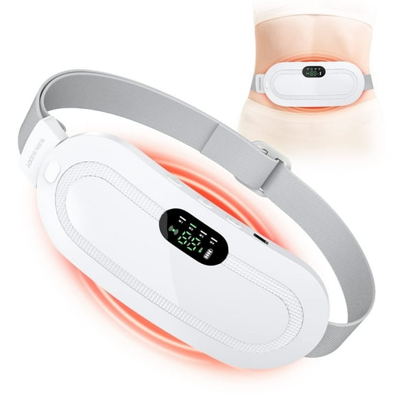 Portable Heating Pad for Period Comfort,1800Mah Cordless Period Heating Pad,3 Massage Modes Menstrual Heating Pad,Electric Rapid Fast Heating Period Comfort Heating Pad, Gifts for Women & Girl,White