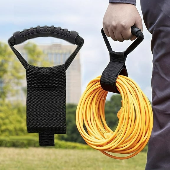 Portable Heavy Object Strap, Black A|Cable Storage Straps 1 Pack Garden Hose Storage Straps Heavy Duty Hook And Loop Straps Garden Water Hoses And Garage Tool (1 Pack)