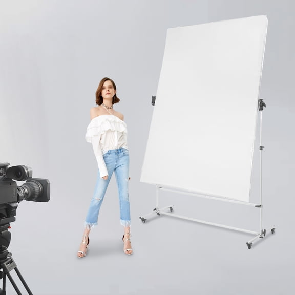 Portable Height Adjustable Photography Light Diffuser w/ Support Stand& Casters
