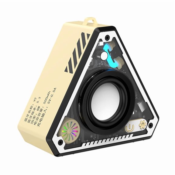 Portable HiFi Subwoofer, Mini Wireless Speaker with Surround Sound for Outdoor Use, Powerful Audio Loudspeaker