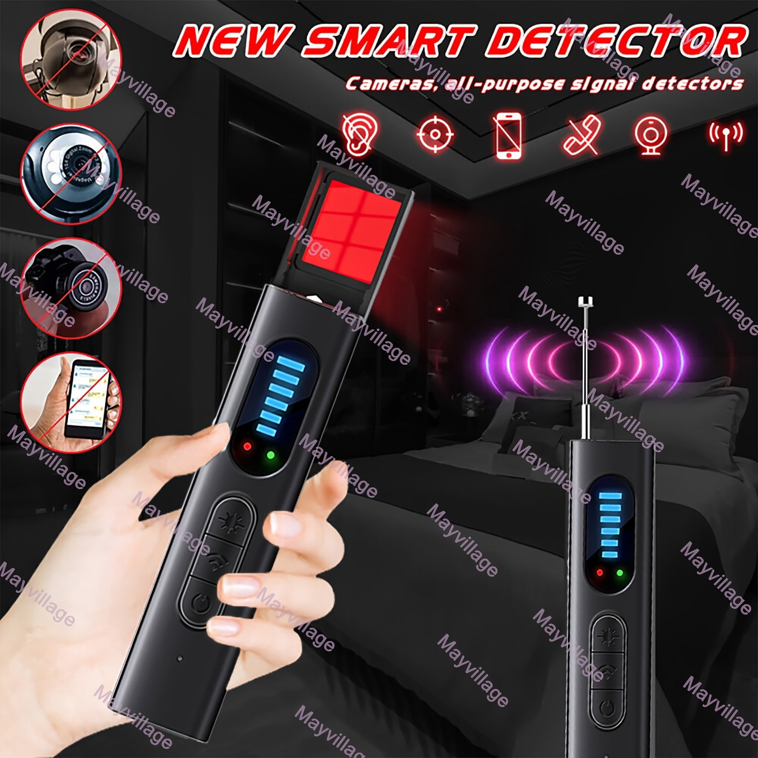 Portable Hidden Camera Detector & Anti-Spy RF Signal Scanner, Privacy ...