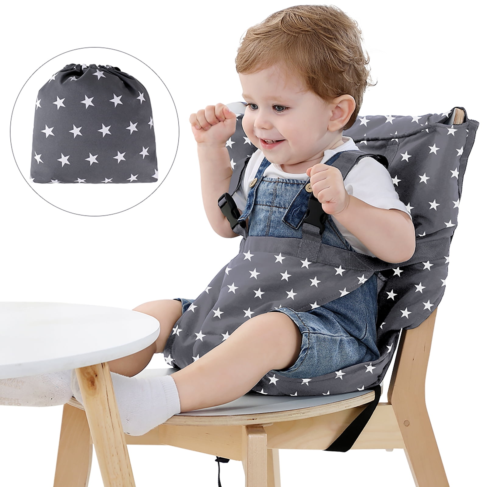 Toddler Booster Seat for Dining Table, Kids Child Baby Booster Seat for  Table with Backrest, Adjustable Straps Safety Buckle, Waterproof Washable