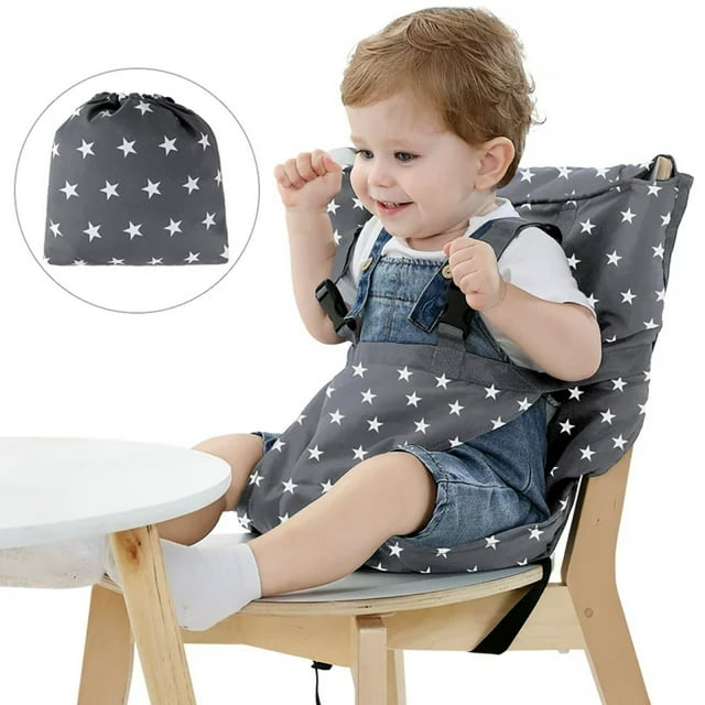 Portable High Chair Seat,Easy Seat Harness Baby Cloth Booster Seat for Eating,Toddler Dining