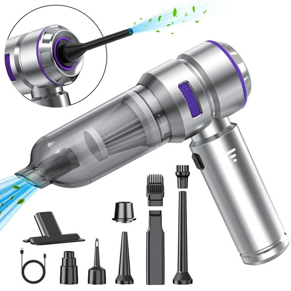 Portable High Power Car Vacuum Cleaner, 22000PA Car Vacuums 4 in 1 Compressed Air Duster & Air Blower & Pump Hand Held Vacuum Cordless with Brushless Motor for Cars Home Office