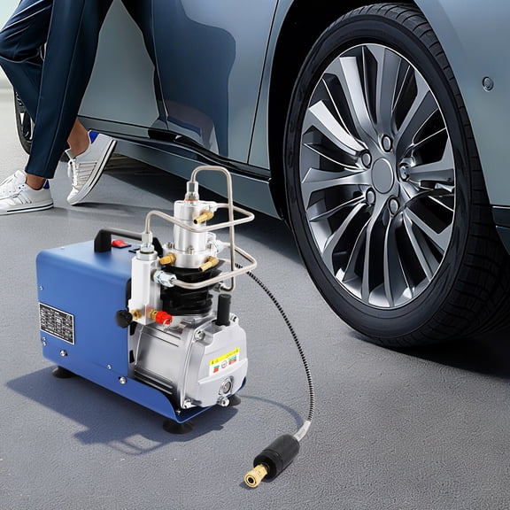 Portable High Pressure Air Compressor Pump 1.8kw 4500PSI High Pressure Air Pump  Adjustable Control with Auto-Stop for PCP Hand Air Pump Fire Fighting and Diving