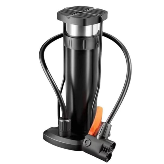 Portable High Pressure Foot Pump with Presta & Schrader Valve Compatibility, 6.7 Inch, 0.66 lbs