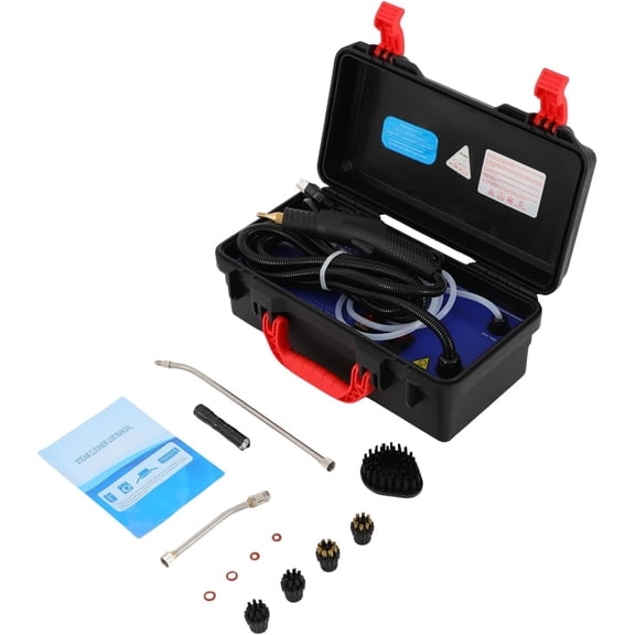 Portable High Pressure Steam Cleaner, 1700W High Temp Steamer Machine with Torch, 6-Gear Adjustable Temp & Capacity Portable Steamer Machine (Hot and Cold Steam)