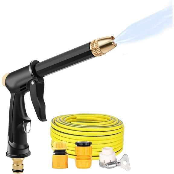 Portable High Pressure Water Sprayer, 360 Adjustable Nozzle, Lockable Trigger, for Car Wash, Patio & Garden Irrigation