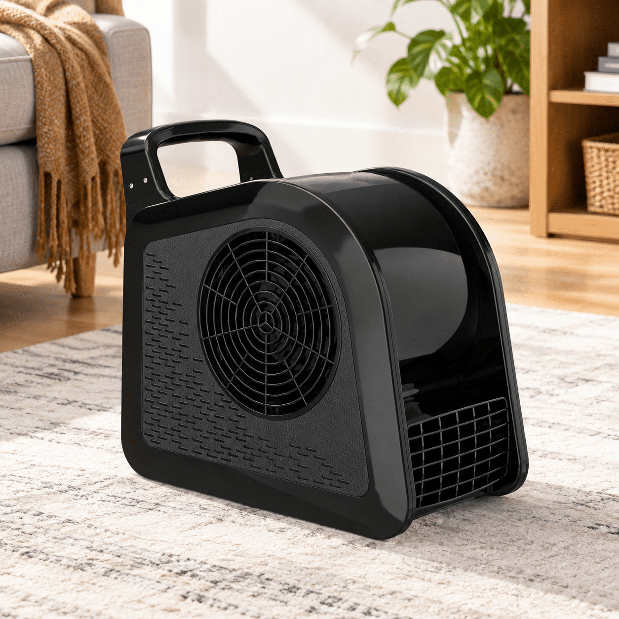 Portable High Velocity Black Blower Fan For Home, Garage, Gym With 185 ...