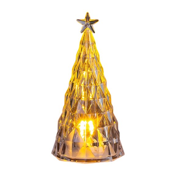 Portable Holiday Tables lamp Festive Room Decoration Energy Efficient Christmas Tree Crystal Night Light Enduring