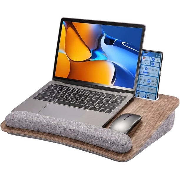 Portable Home Office Lap Desk with Pillow Cushion Fits Up To 15.6 Inch