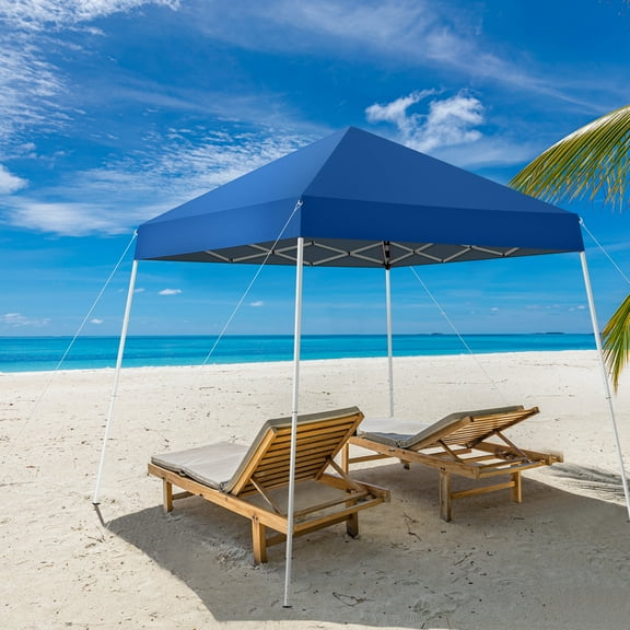 Portable Home Use Waterproof Folding Tent, Commercial Canopy Tent with Portable Bag, Instant Outdoor Sun Shade for Events, Parties, Camping, Home, Blue