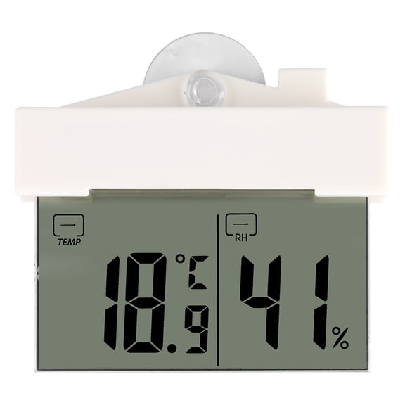 Portable Home Wall,Digital Window Thermometer Vision, Thermometer Lcd Digital Hydrometer Indoor Outdoor Weather Station Suction Window,Easy To Mount