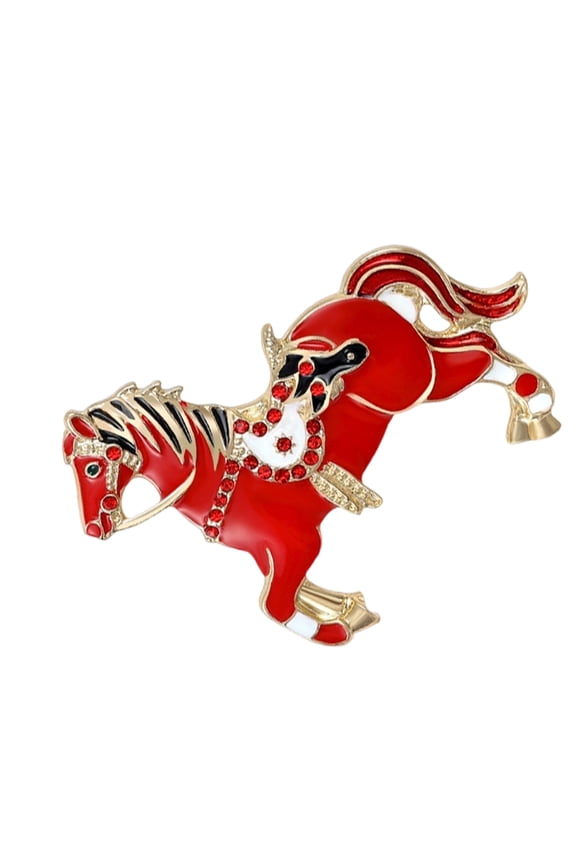 Portable Horse Pin Comfortable Wear Jewelry With Polished Finish for Daily Wear