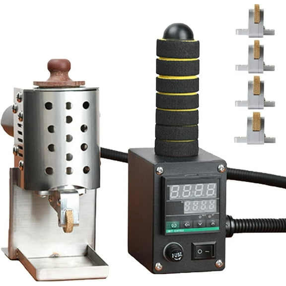 Portable Hot Melt Glue Machine|Handheld Hot Melt Glue Roller Machine-Even Glue Coating|Leather Even Glue Tool with 50-220 Controllable Temperature,with 4pcs Sizes Glue Coating Heads