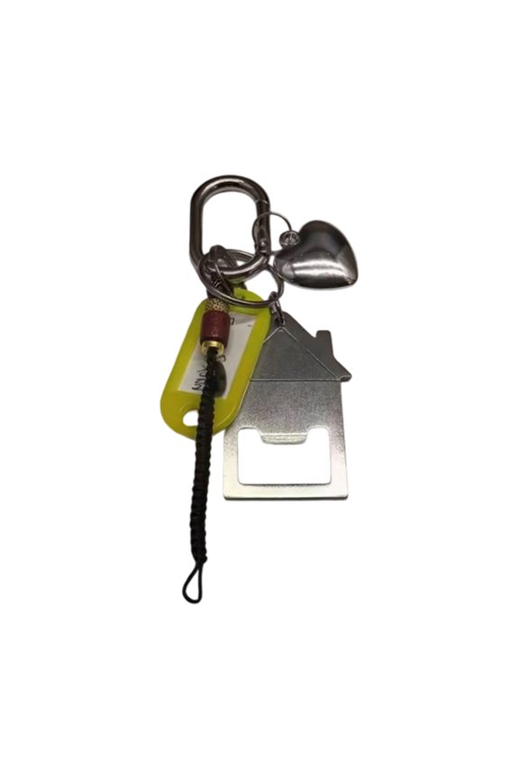Portable House Shaped Metal Keychain Scratch Proof Strong Construction For Easy Carry Daily Items Gift For Movers