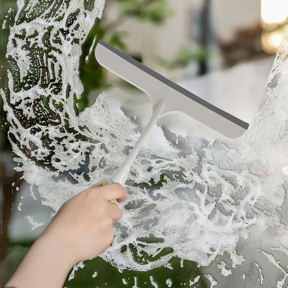 Portable Household Glass Scraper - Soft Material Blade for Bathroom, Kitchen, and Car Glass Cleaning - Non-Slip Handle, Lightweight and Durable Tool for Mirrors and Flat Surfaces
