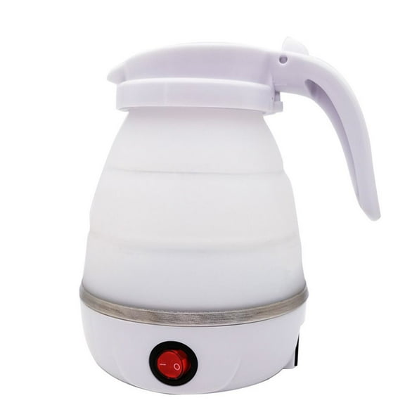 Portable Household Mini Kettle Electric Travelling Folding Kettle Foldable Water Kettles Cookware Teapot WHITE